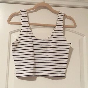 Forever 21 striped crop tank